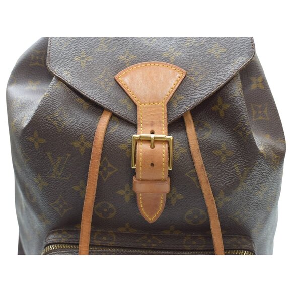 Louis Vuitton Monogram Montsouris Backpack in brown monogram canvas and natural - Picture 12 of 16